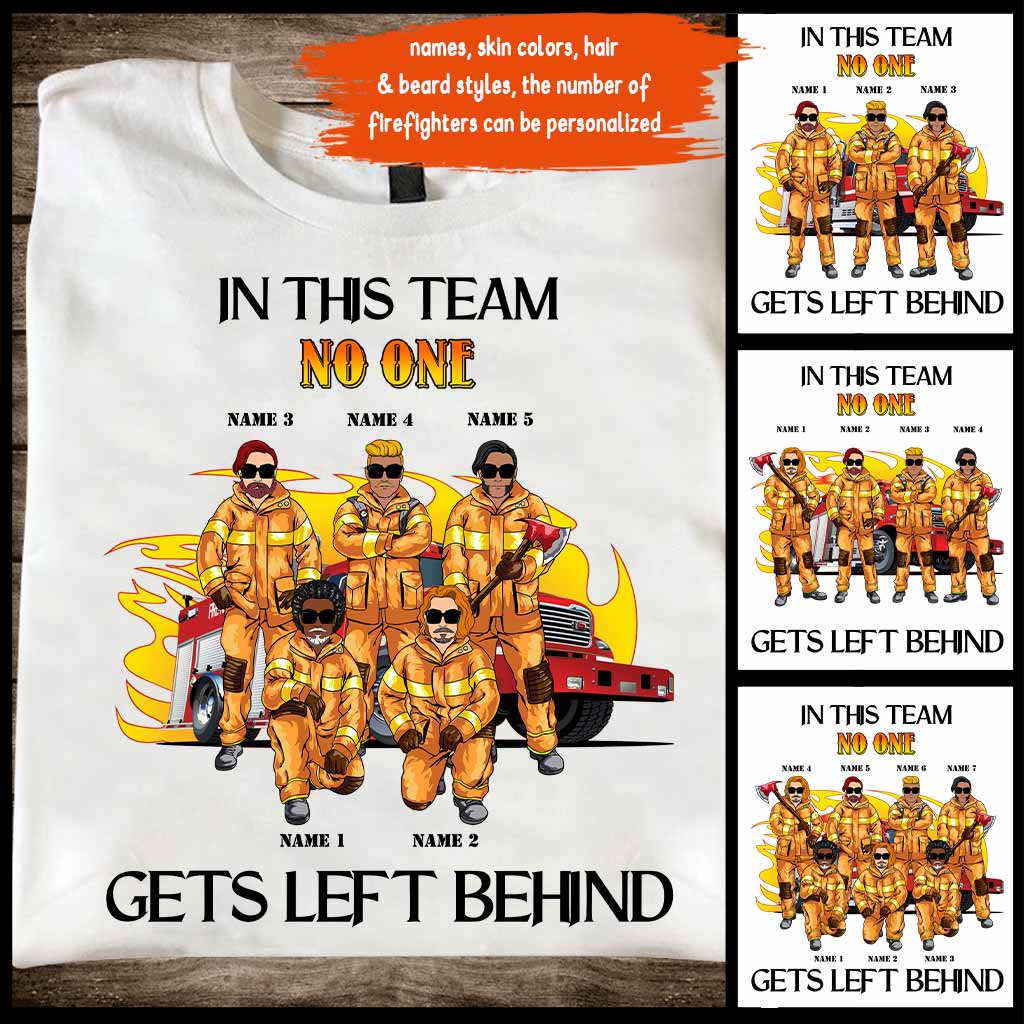 Personne n'est laissé pour compte - T-shirt et sweat à capuche personnalisés pour pompiers