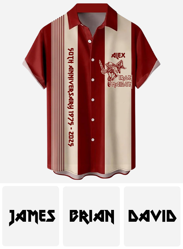 50th Anniversary - Personalized Music Band Hawaiian Shirt
