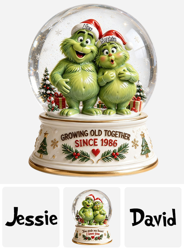 Naughy Green Couple - Personalized Stole Christmas 2-Side Printed Acrylic Plaque