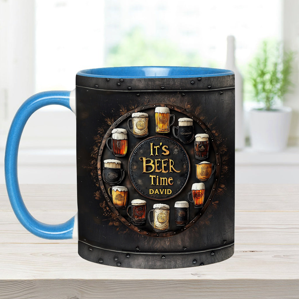 C'est l'heure de la bière ! - Mug à bière personnalisé