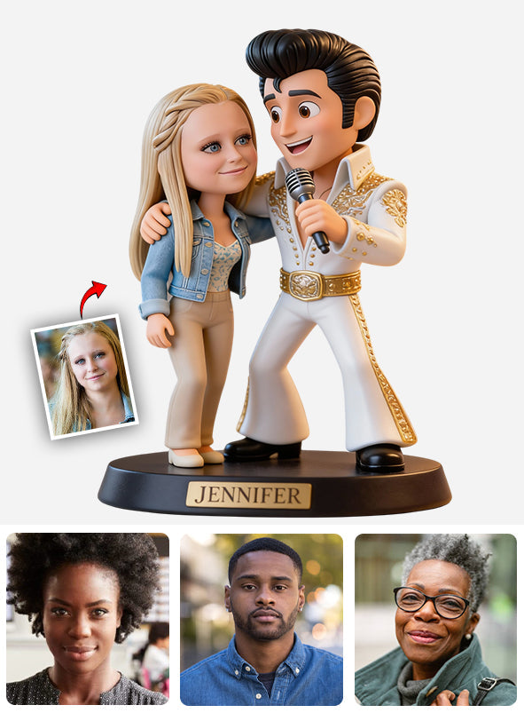 Il doit y avoir une lumière qui brille plus fort quelque part - Plaque acrylique personnalisée « Roi du Rock and Roll »