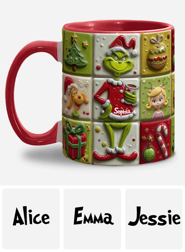 The Green Mischief - Personalized Stole Christmas Accent Mug