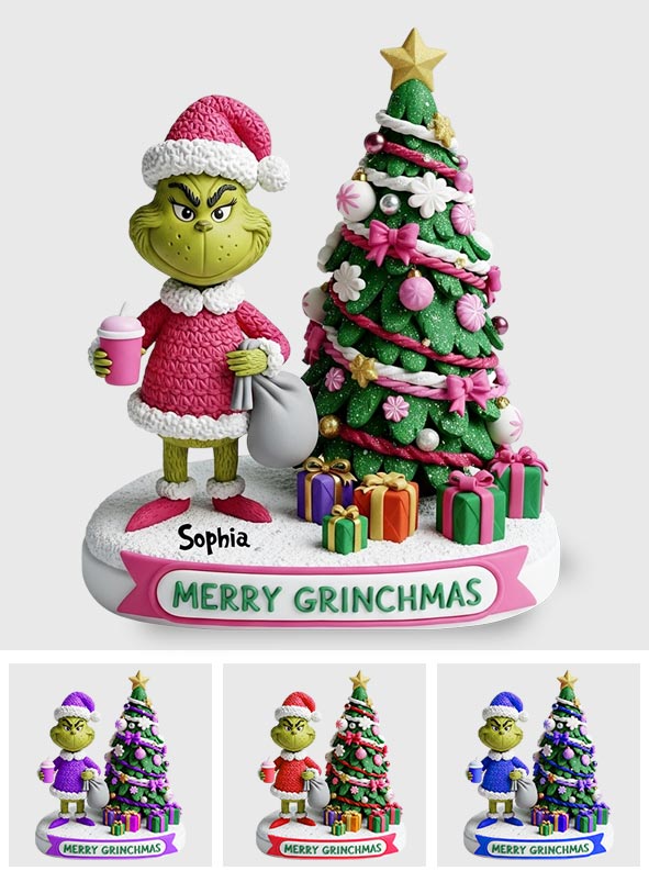 Merry Grinchmas - Personalized Stole Christmas Custom Shaped Acrylic Plaque