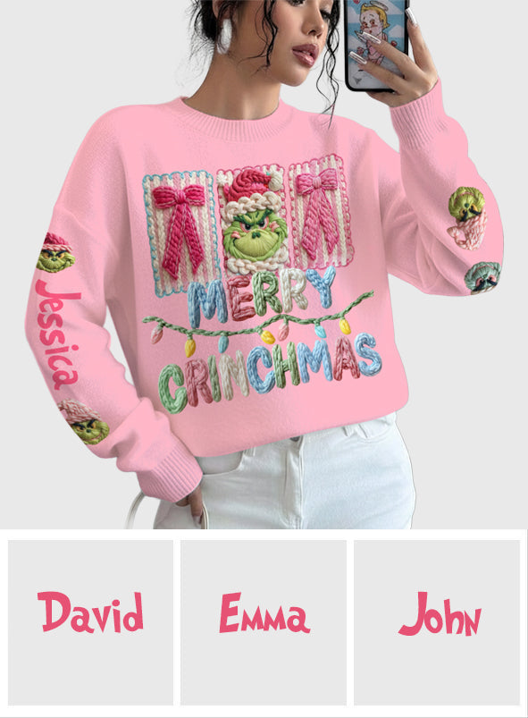 Merry Grinchmas - Personalized Stole Christmas Ugly Sweater