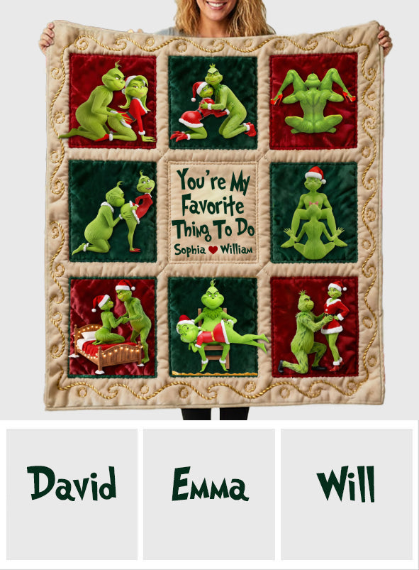 Merry Grinchmas - Personalized Stole Christmas Blanket