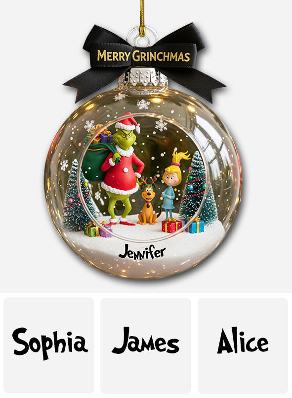 Merry Grinchmas - Personalized Stole Christmas Ornament