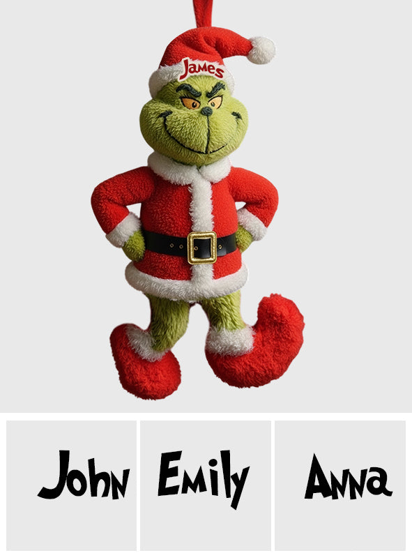 Joyeux Grinchmas - Chaussette de Noël personnalisée en forme d'étole