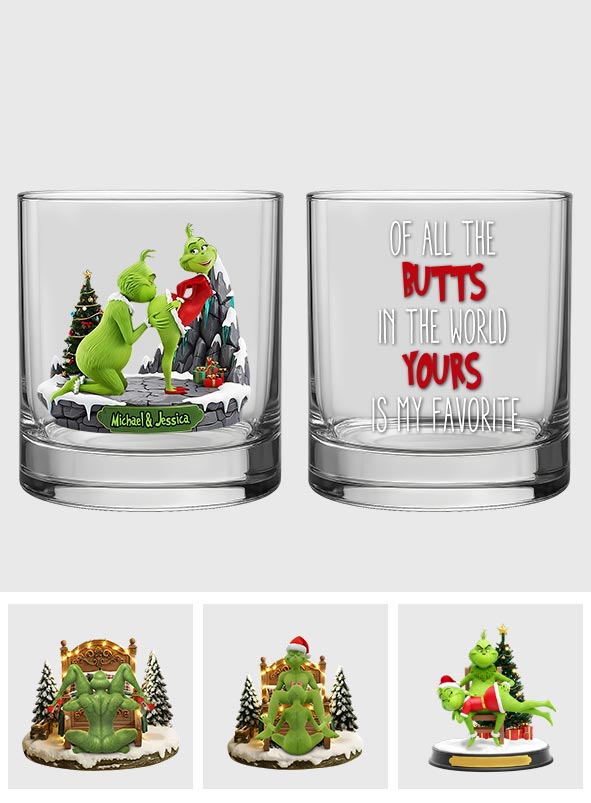 Couple Christmas - Grinchmas Gift - Personalized Stole Christmas Whiskey Glass