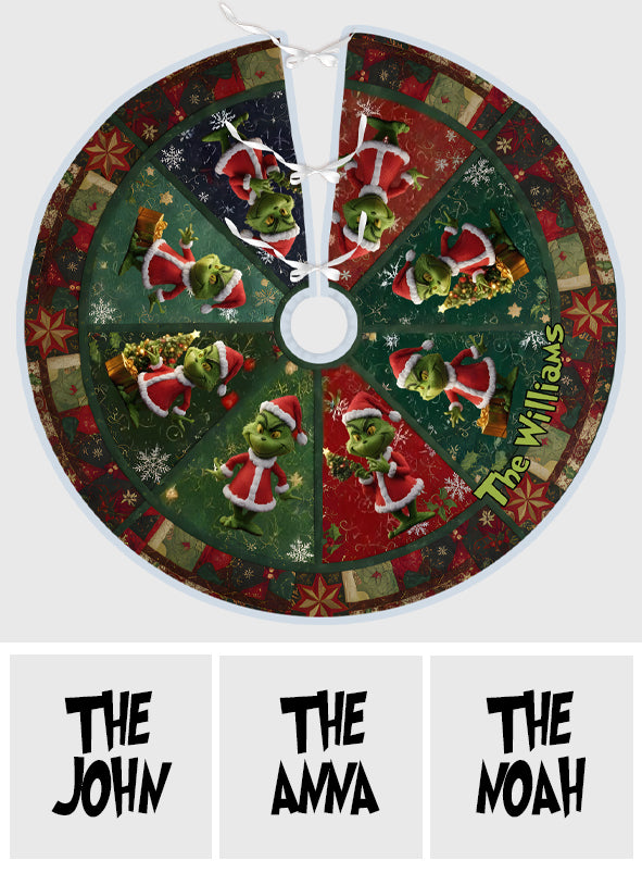 Stink Stank Stunk - Personalized Stole Christmas Tree Skirt