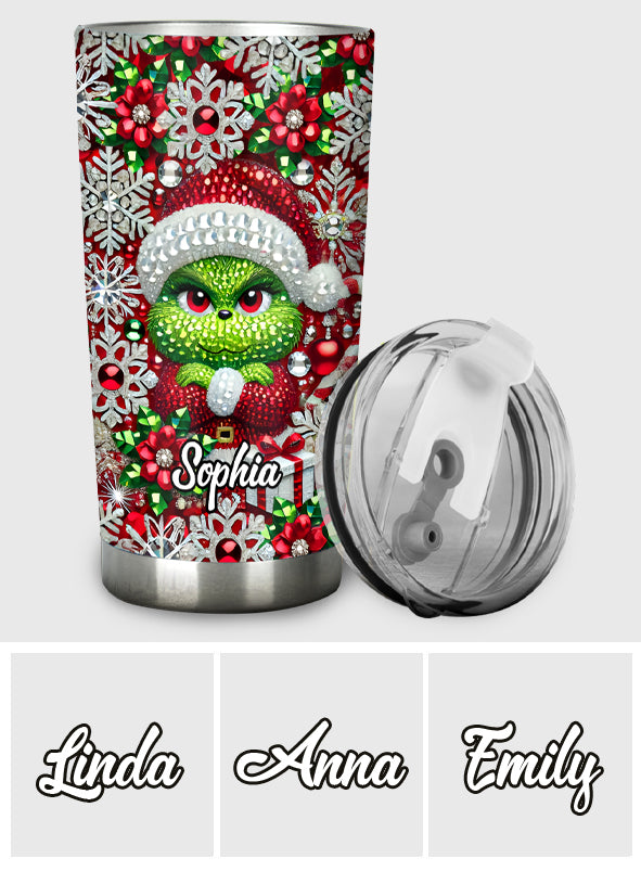 Joyeux Grinchmas - Gobelet de Noël personnalisé avec étole