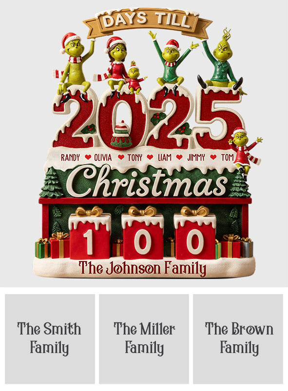 Compte à rebours de Noël - Étole de Noël personnalisée avec plaque interchangeable