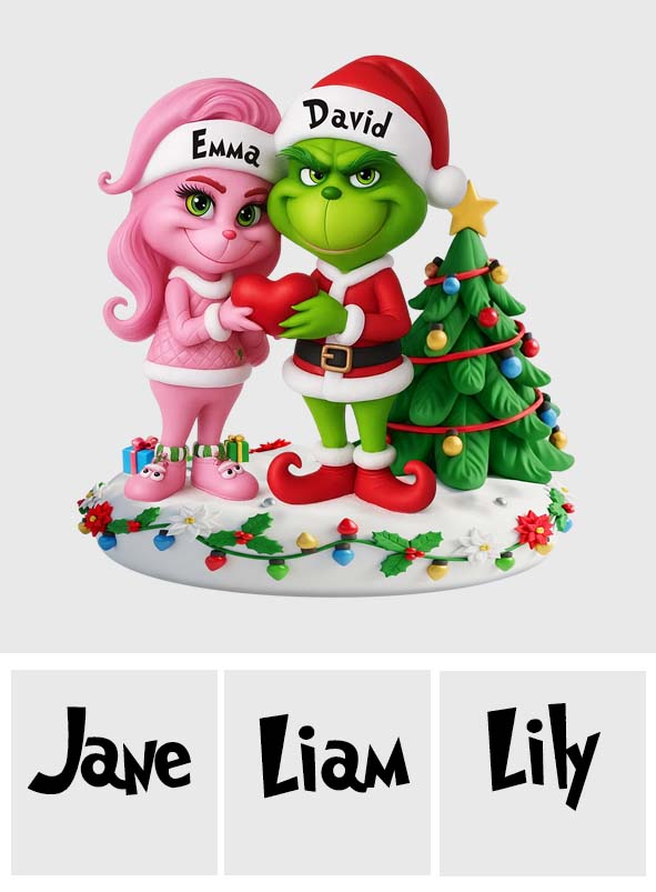 Joyeux Grinchmas - Étole de Noël personnalisée - Plaque acrylique sur mesure