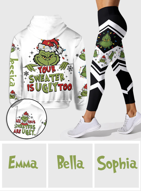 Your Sweater Is Ugly Too - Personalized Stole Christmas Hoodie and Leggings