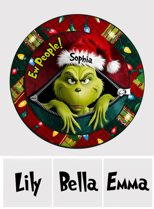 Ew People - Personalized Stole Christmas Round Rug