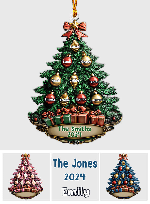 Joyeux Noël - Ornement de Noël personnalisé pour la famille