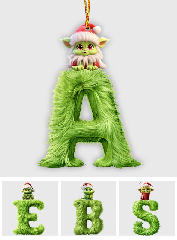 Grinchy Letter - Personalized Stole Christmas Transparent Ornament