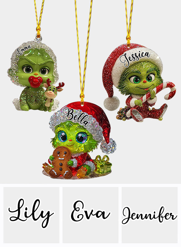 Merry Grinchmas - Personalized Stole Christmas Ornament