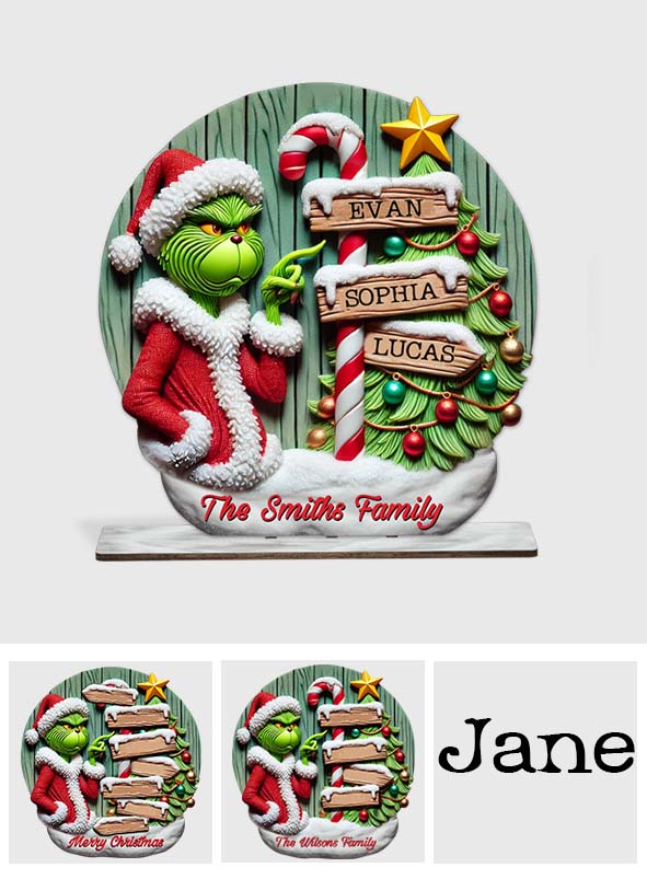 Merry Christmas - Personalized Stole Christmas 1 Layered Big Freestanding
