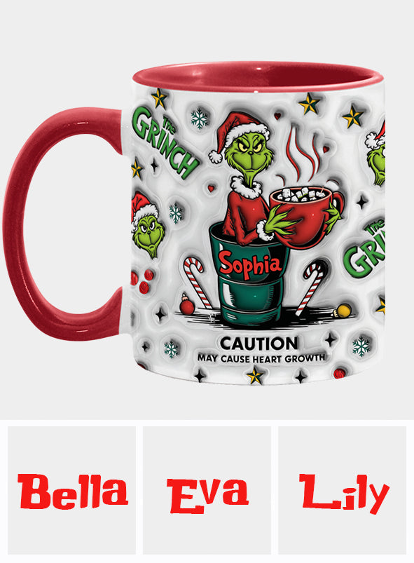 Attention : Mug personnalisé « Étole de Noël » avec nom au choix