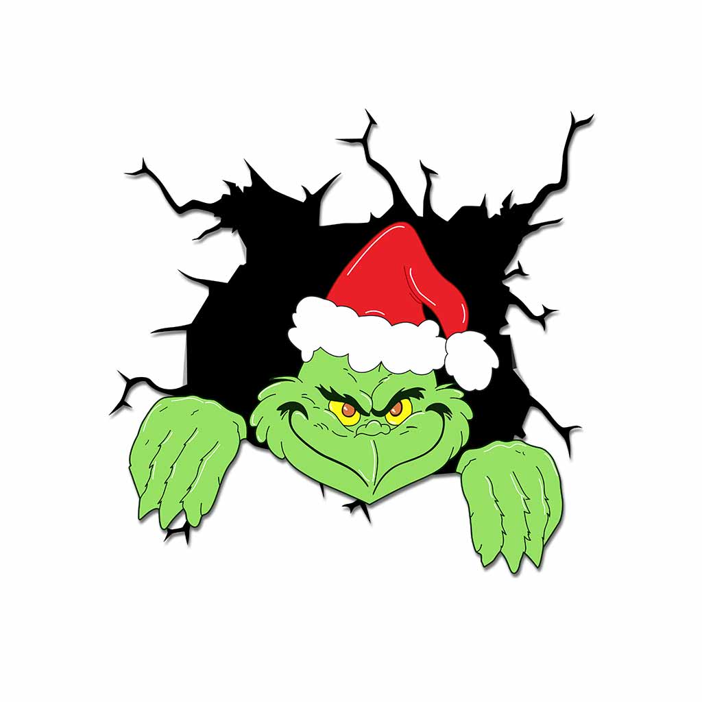 Décalcomanie de Noël « Je regarde » découpée à l'emporte-pièce