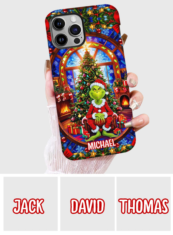 Noël vert - Coque de téléphone personnalisée avec imprimé intégral « Étole de Noël »