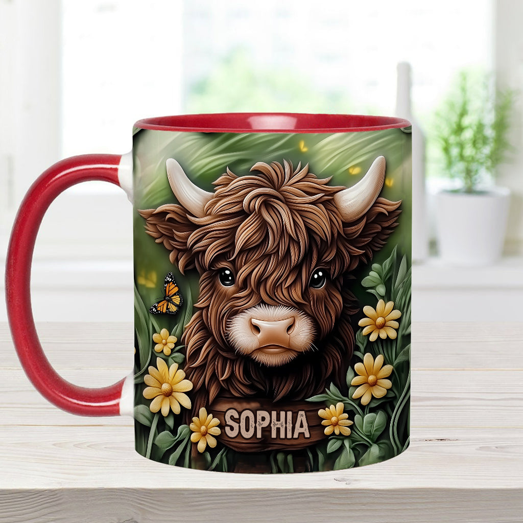 Mug personnalisé « Bébé vache des Highlands »
