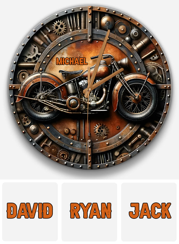 Horloge murale personnalisée pour motards « Heate To Ride »