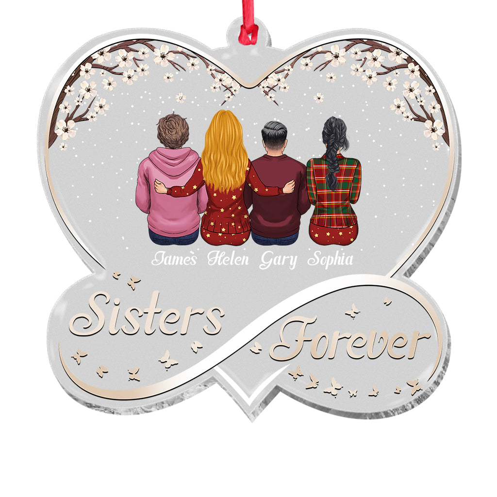 Besties Forever - Personalized Bestie Transparent Ornament