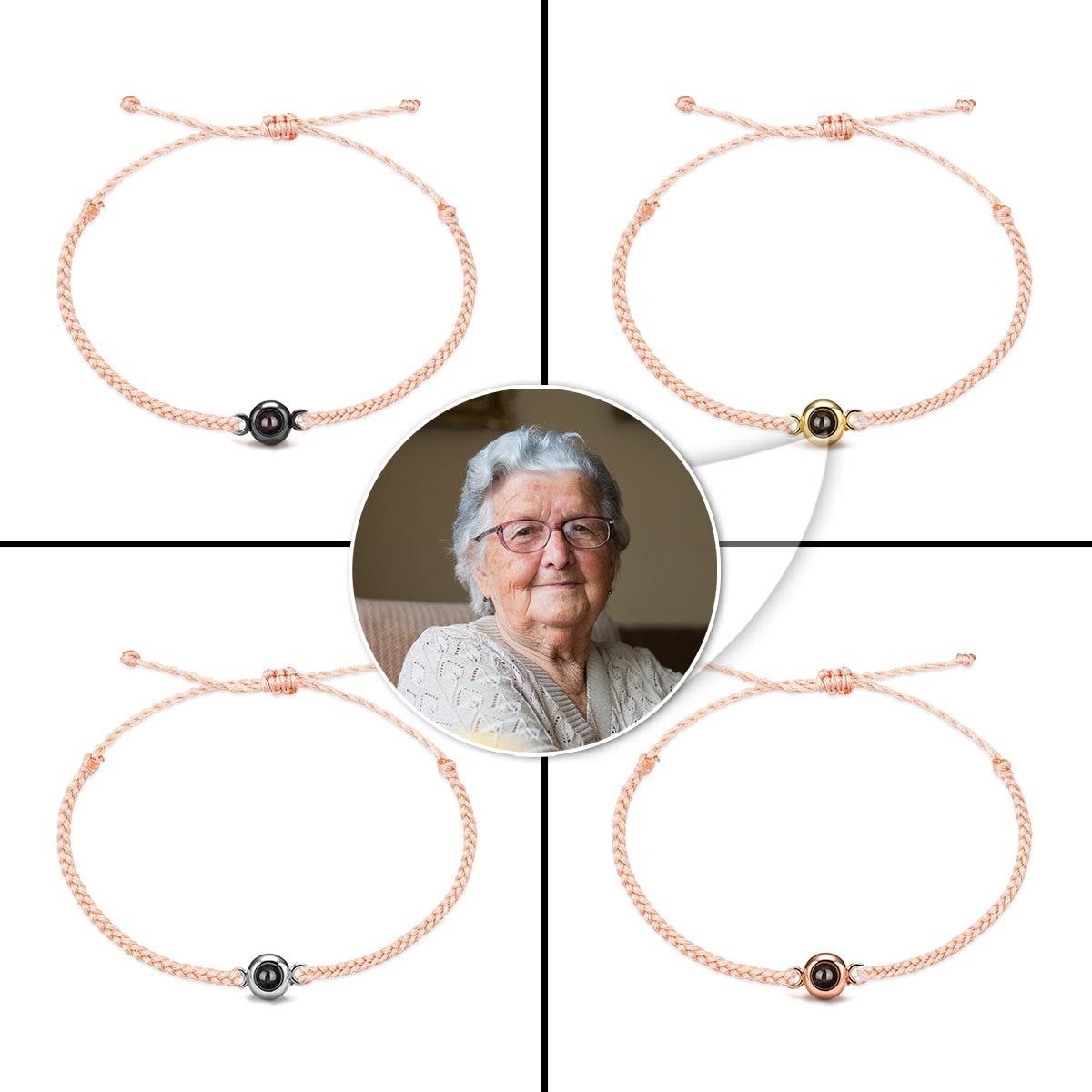 Those We Love Don't Go Away - Memorial gift for loss of - Personalized Projection Bracelet