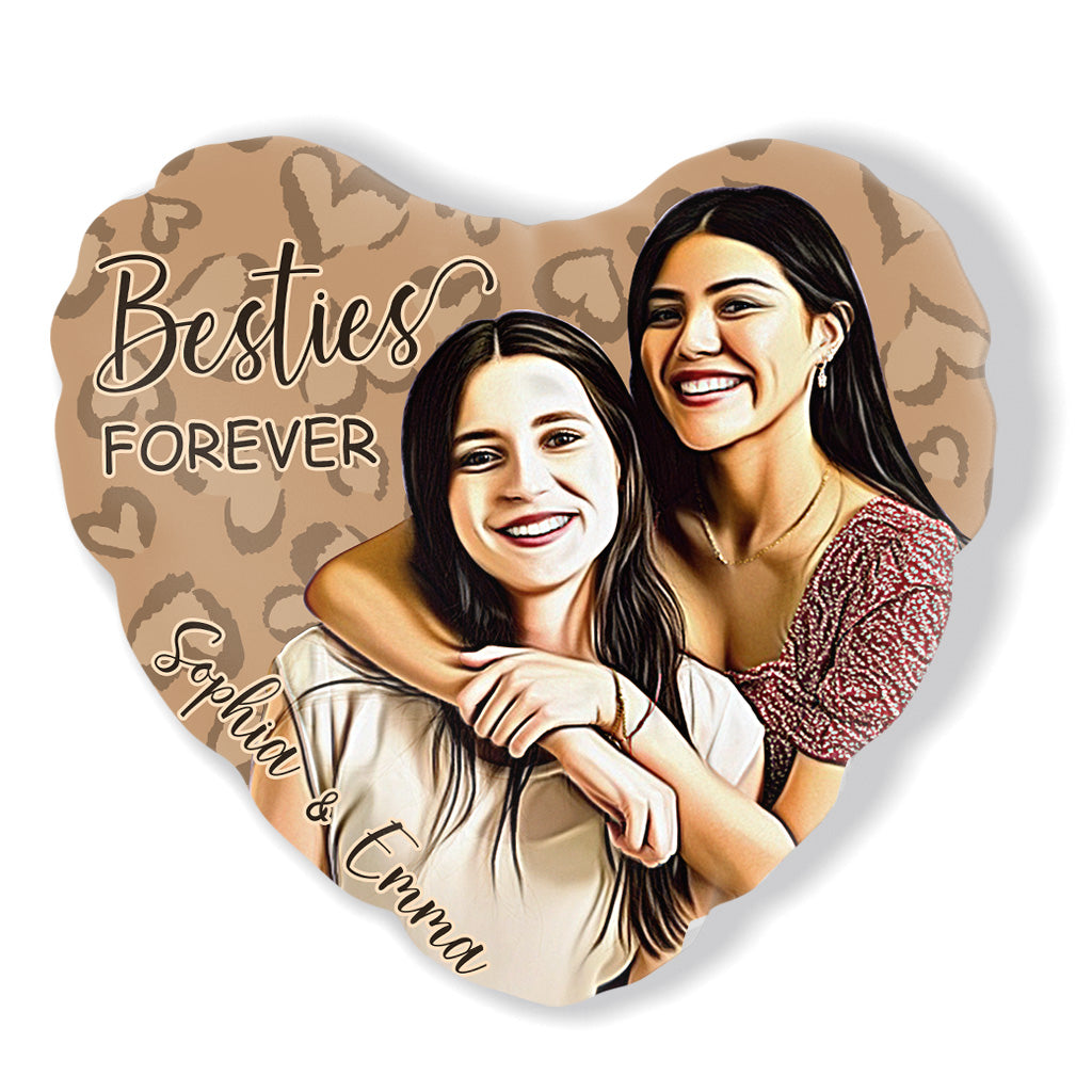 Meilleures amies pour toujours - Coussin personnalisé en forme de meilleure amie