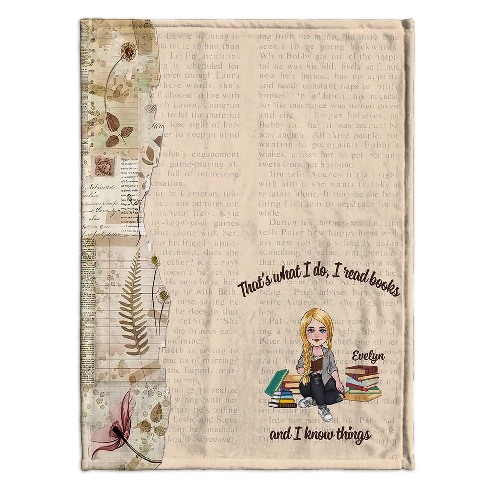This Is My Reading Blanket - Book gift for mom, daughter, girlfriend, wife - Personalized Blanket