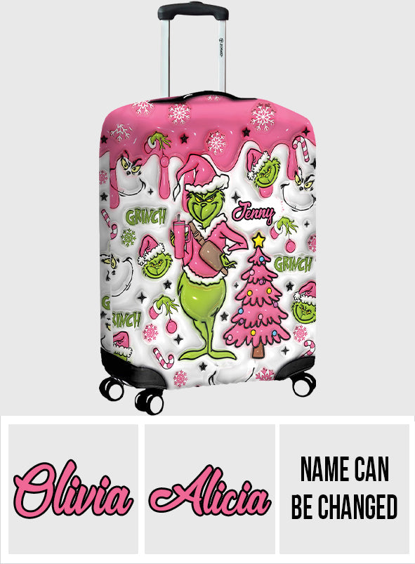 Merry Grinchmas - Personalized Stole Christmas Luggage Cover
