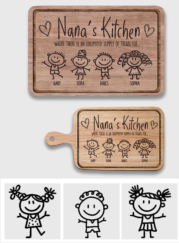 Grandma's Kitchen - Gift for grandma - Personalized Cutting Board
