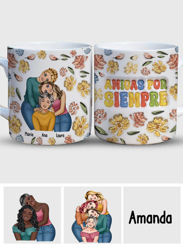 Amigas Por Siempre - Personalized Bestie Mug