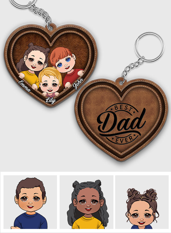 Meilleur papa/grand-père/papa... du monde - Porte-clés personnalisé pour père