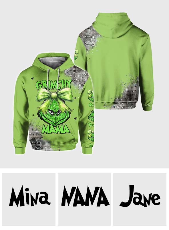 Maman Grincheuse - T-shirt personnalisé « Fou de Noël »