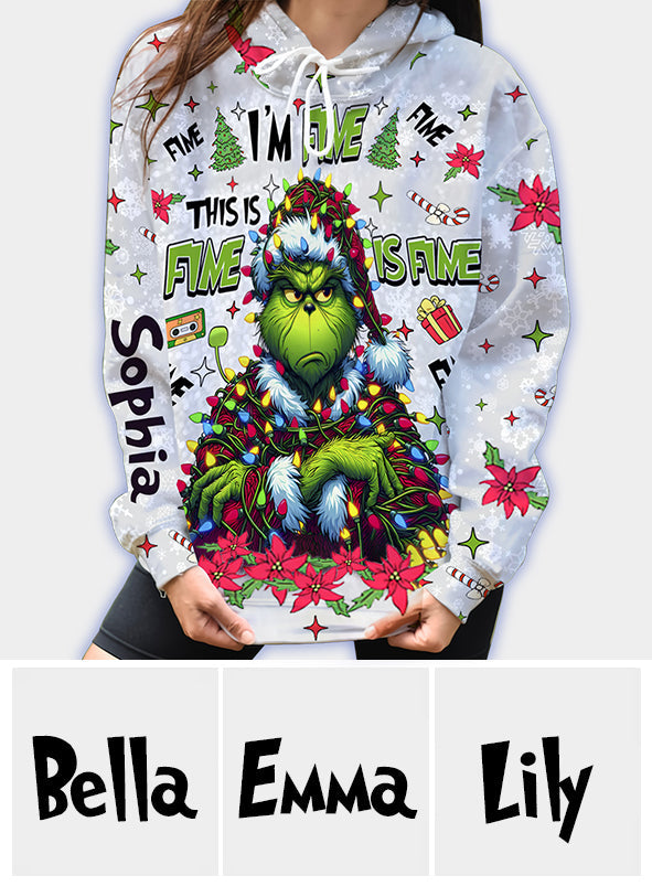 It's Fine I'm Fine - Personalized Stole Christmas All Over Shirt