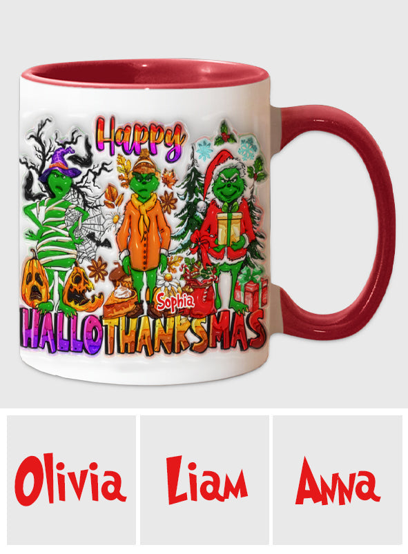 Joyeux Hallothanksmas - Mug personnalisé avec étole de Noël