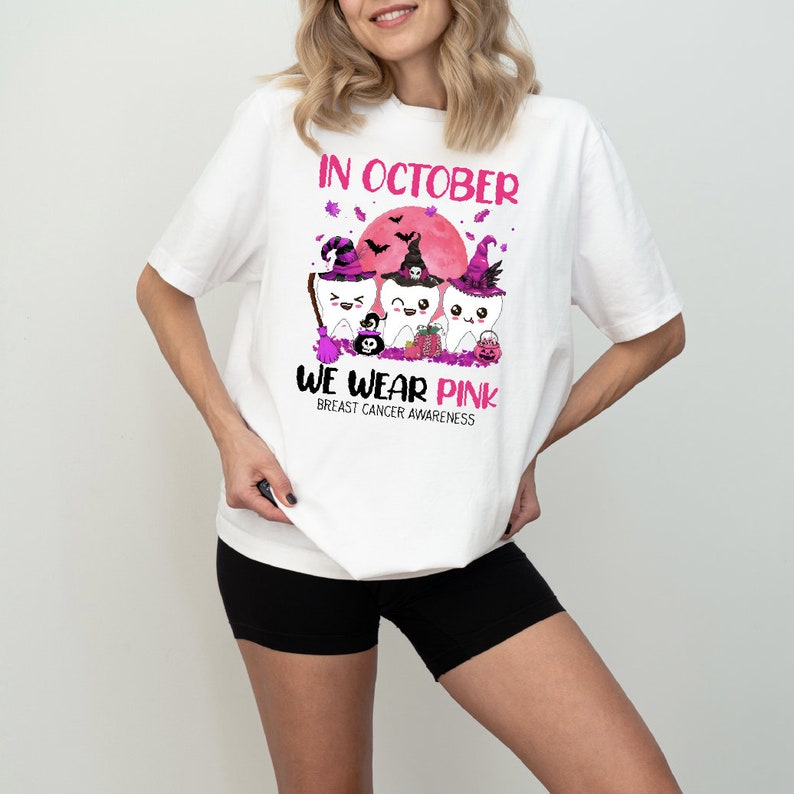En octobre, nous portons du rose ! T-shirt et sweat-shirt de sensibilisation au cancer du sein (0924)