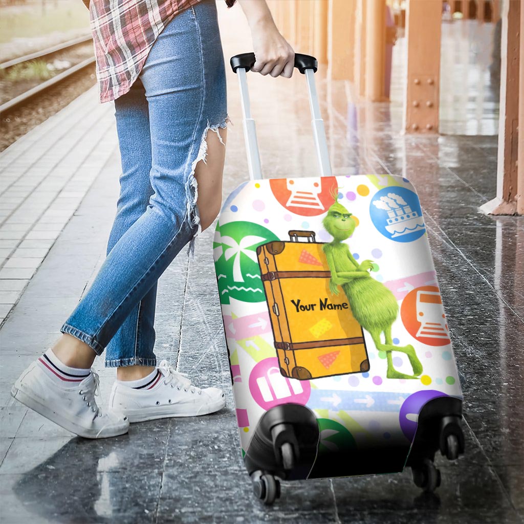 J'adore voyager - Housse de valise personnalisée en forme d'étole de Noël