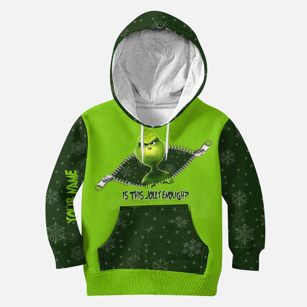 Jolly Enough - Étole de Noël personnalisée, sweat à capuche et leggings de Noël