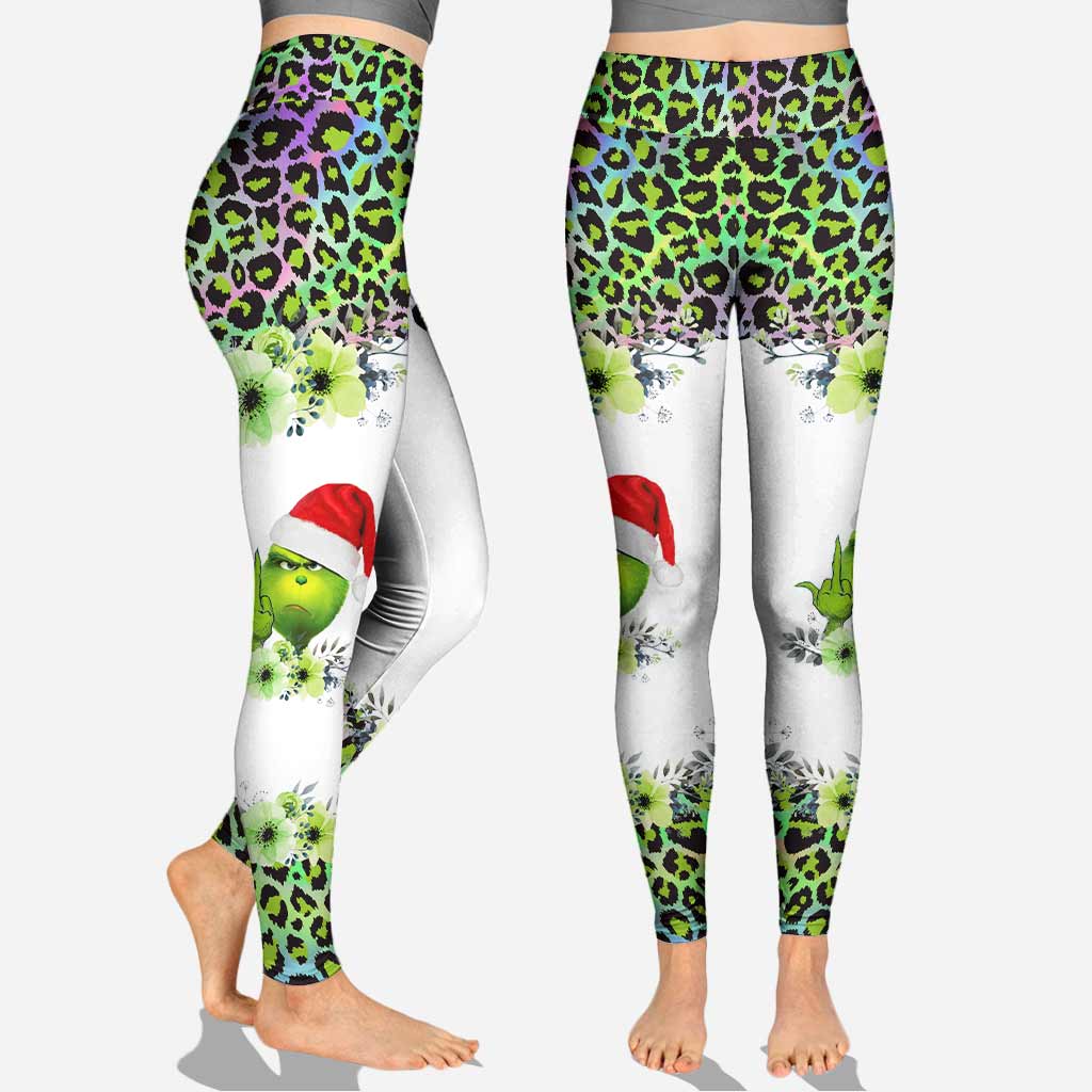 Hologramme Joyeux Noël - Sweat à capuche et legging personnalisés avec étole de Noël