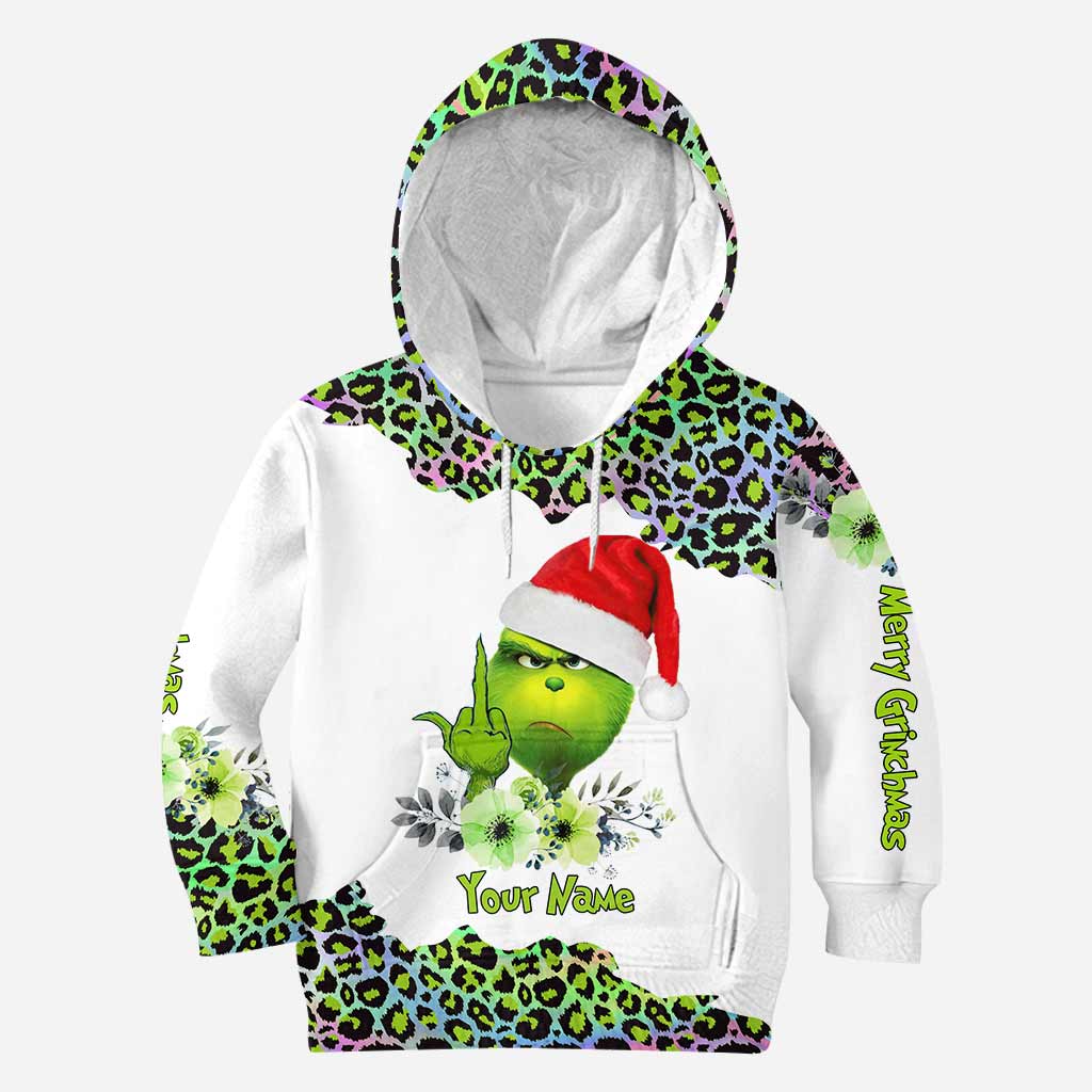 Hologramme Joyeux Noël - Sweat à capuche et legging personnalisés avec étole de Noël