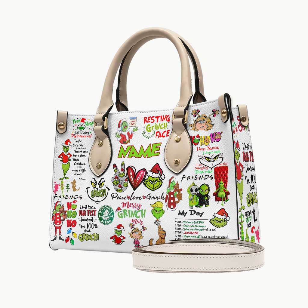 Joyeux Noël - Étole de Noël personnalisée - Sac à main en cuir