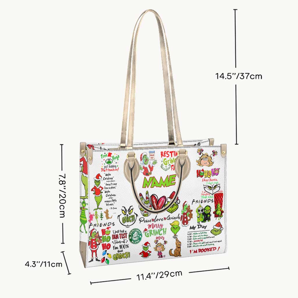 Joyeux Noël - Étole de Noël personnalisée - Sac à main en cuir