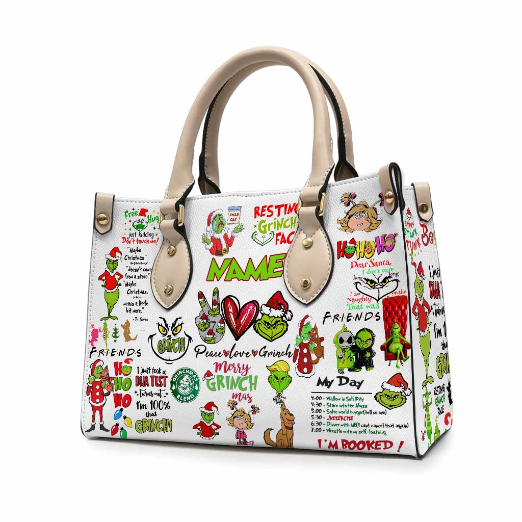 Joyeux Noël - Étole de Noël personnalisée - Sac à main en cuir