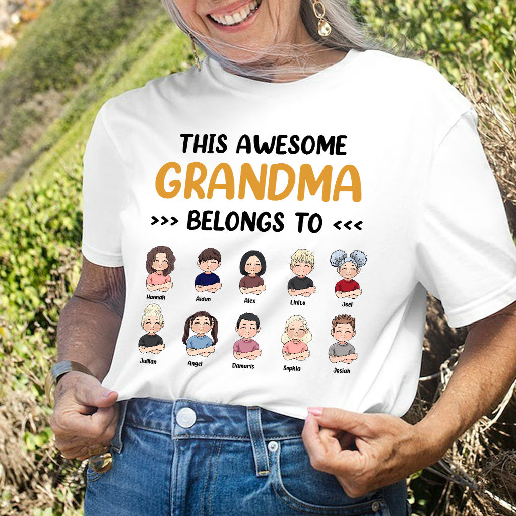 Ce super grand-père appartient à grand-mère - T-shirt et sweat à capuche personnalisés pour la fête des mères