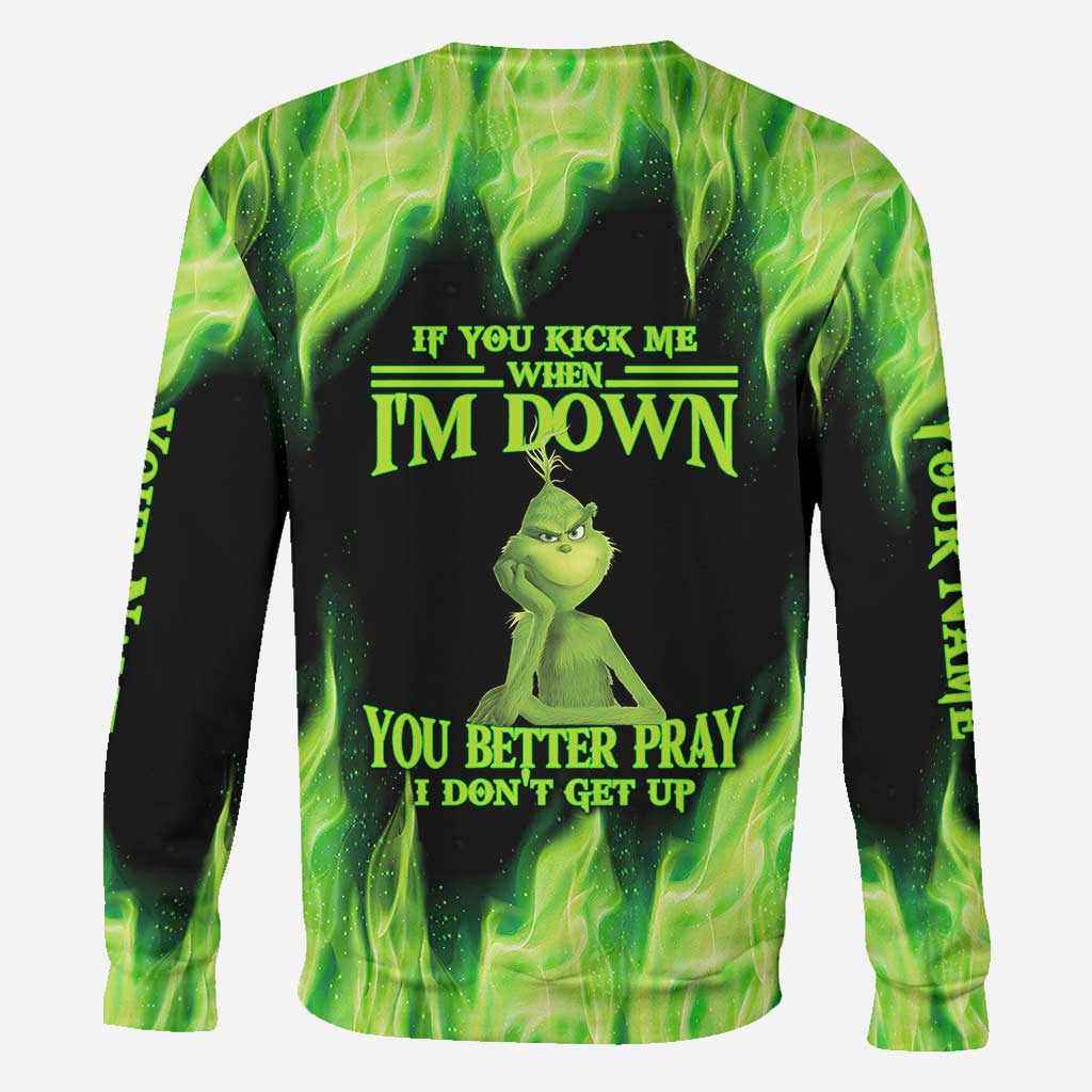 Si tu me donnes un coup de pied - T-shirt et sweat à capuche personnalisés « Volé Noël partout »