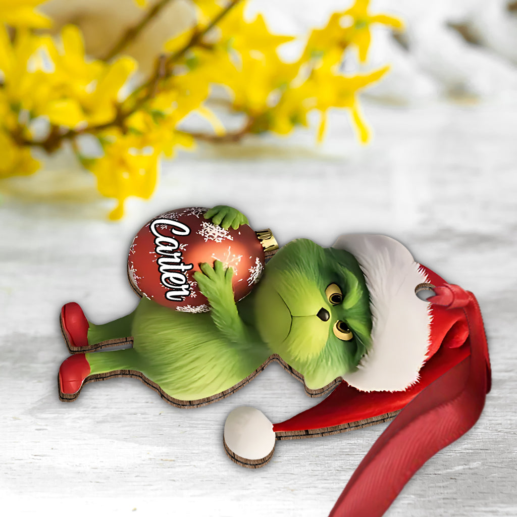 Adorable personnage vert - Étole de Noël personnalisée