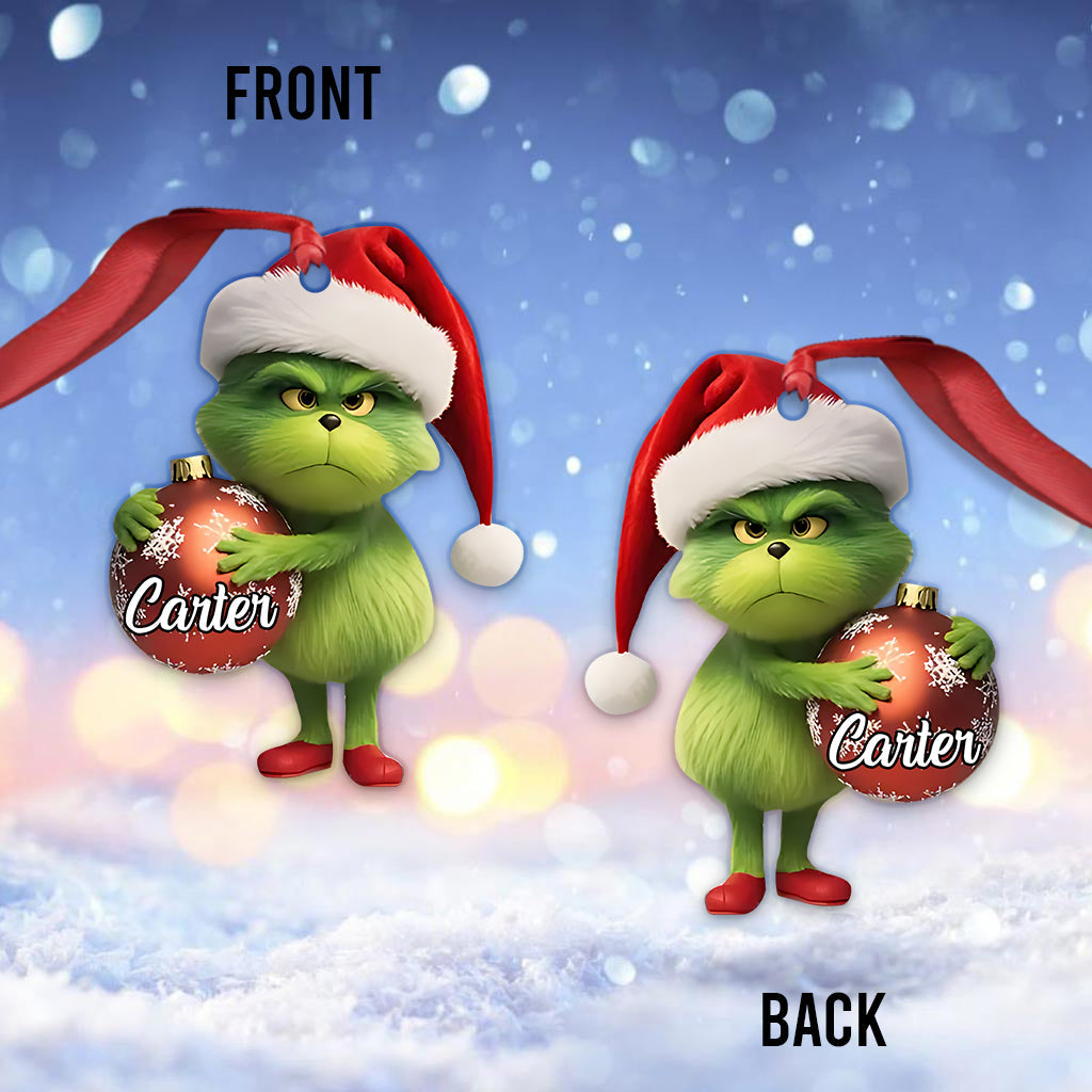 Adorable personnage vert - Étole de Noël personnalisée